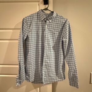 Boys Blue Plaid Button-Down Shirt Vineyard Vines XL (18)